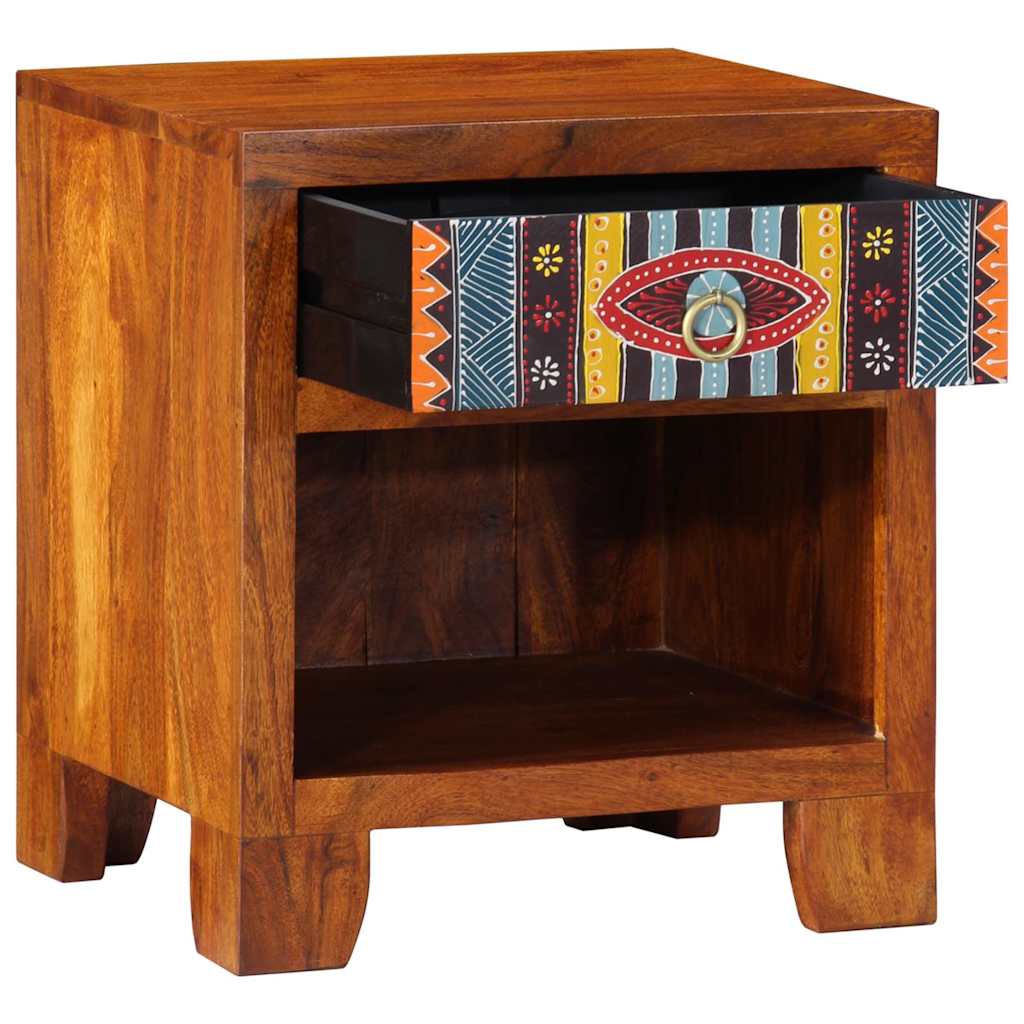 Nightstand 40 X 35 X 45 Cm Solid Acacia Wood