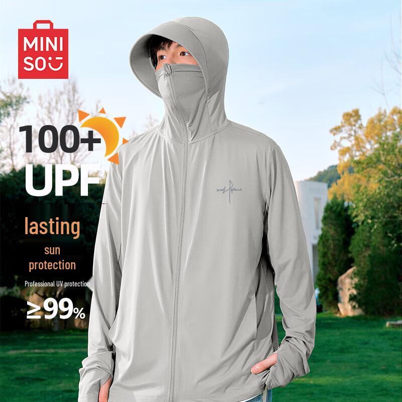

MINISO Men s UPF100+ Ice Silk Sun Protection Hoodie 2XL