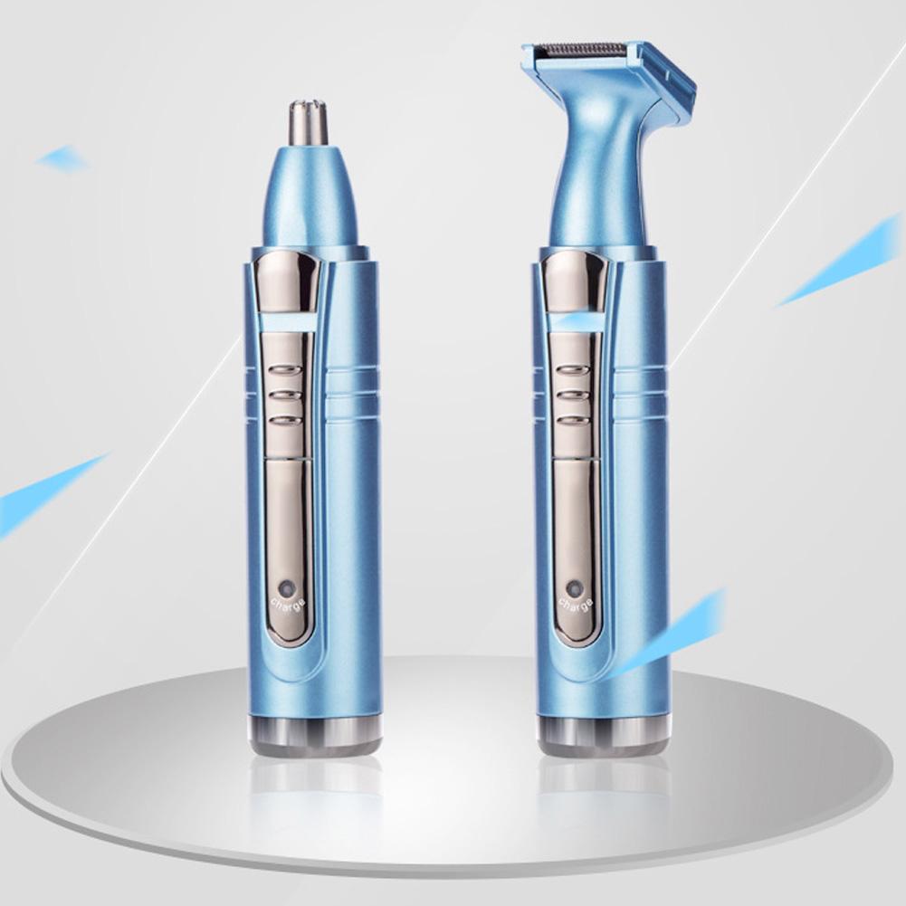 2 in 1 Multi Functional Electric Nose Hair Trimmer Sideburns Cutter Trimming Machine   Blue(Blue )