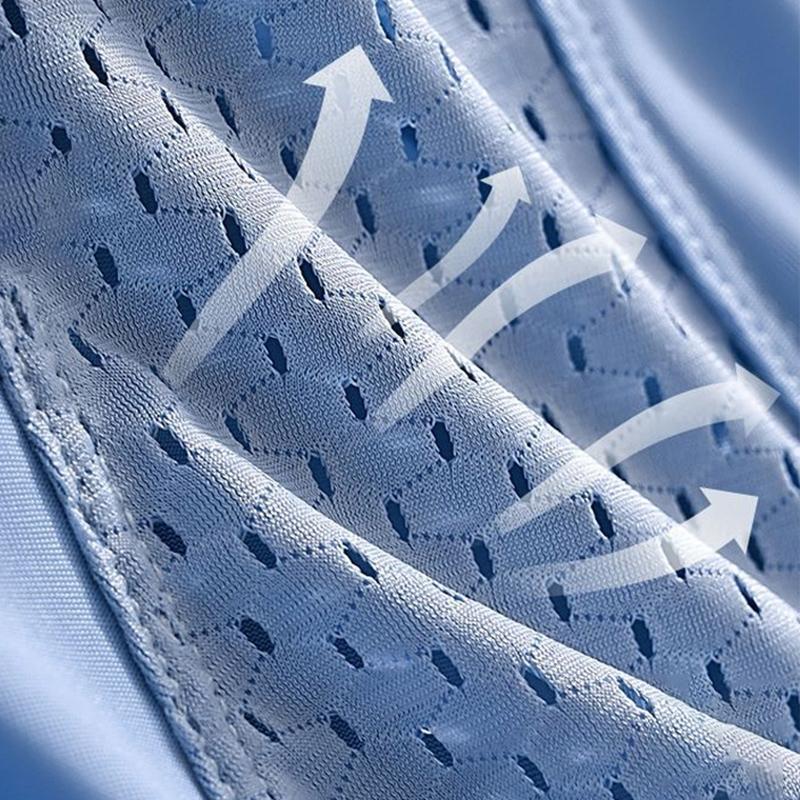 2XL-5XL Męskie oddychające bokserki z lodowego jedwabiu, średniej wysokości, bezszwowa bielizna męska Plus Size