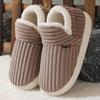 Comfort Plus Velvet Cotton Slippers with Heel Cover - Cozy Indoor Winter Footwear for Couples