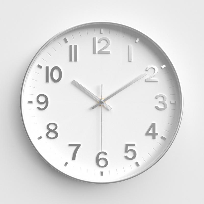 Living Room Wall Clock Modern Simple Home Clock Bedroom Silent Wall Clock Round Quartz Clock 12 Inches 30CM
