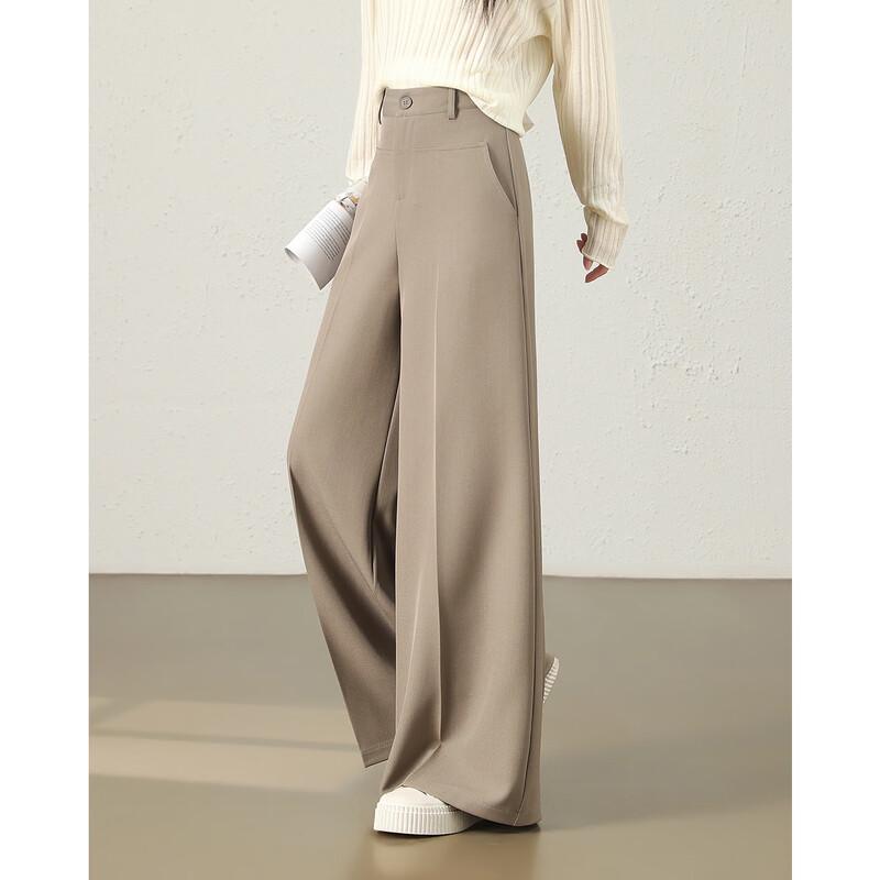 TERRE BLEUE Women's Loose Fit Straight-Leg Casual Pants