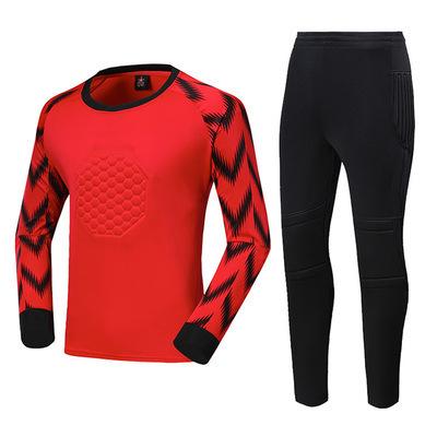 Goalkeeper Jersey, Chest Pads, Elbow Pads, Children's Goalkeeper Jersey, Middle School Students Long-sleeved Training Jersey, Competition Jersey