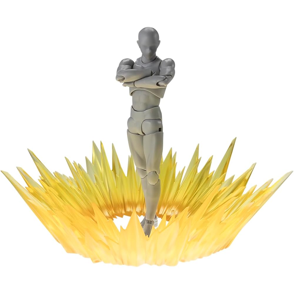 TAMASHII NATIONS Soul Effect Shock Impact Yellow Ver. 140mm PVC ABS Figure Effect Parts
