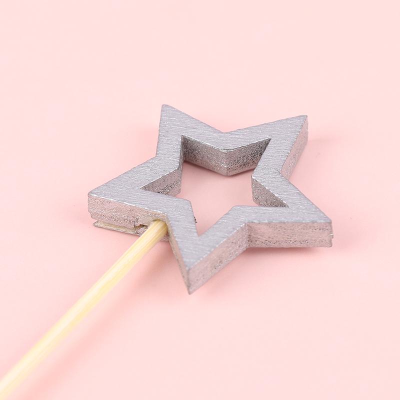 50Pcs Star Shape Bamboo Skewers Food Cocktail Picks Buffet Fruit Cupcake Fork Sticks Party Table Decoration Supplies