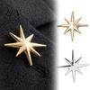 Elegant Star Pin Alloy Eight-pointed Brooch Pin, Shape Decorative Jewelry, Vintage Clothing Accessory for Suits Coats Scarves Shawls Bags Metal