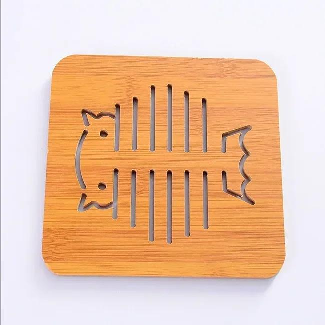 New Kitchen Portable Bamboo Material Insulation Table Mat Windmill Fish Bone Perfect For A Coffee Table In The Living Room