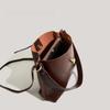 PU Leather Women Single Shoulder Bag Solid Large Capacity Office Ladies Bucket Bag Korean Vintage Classic Female Handbag