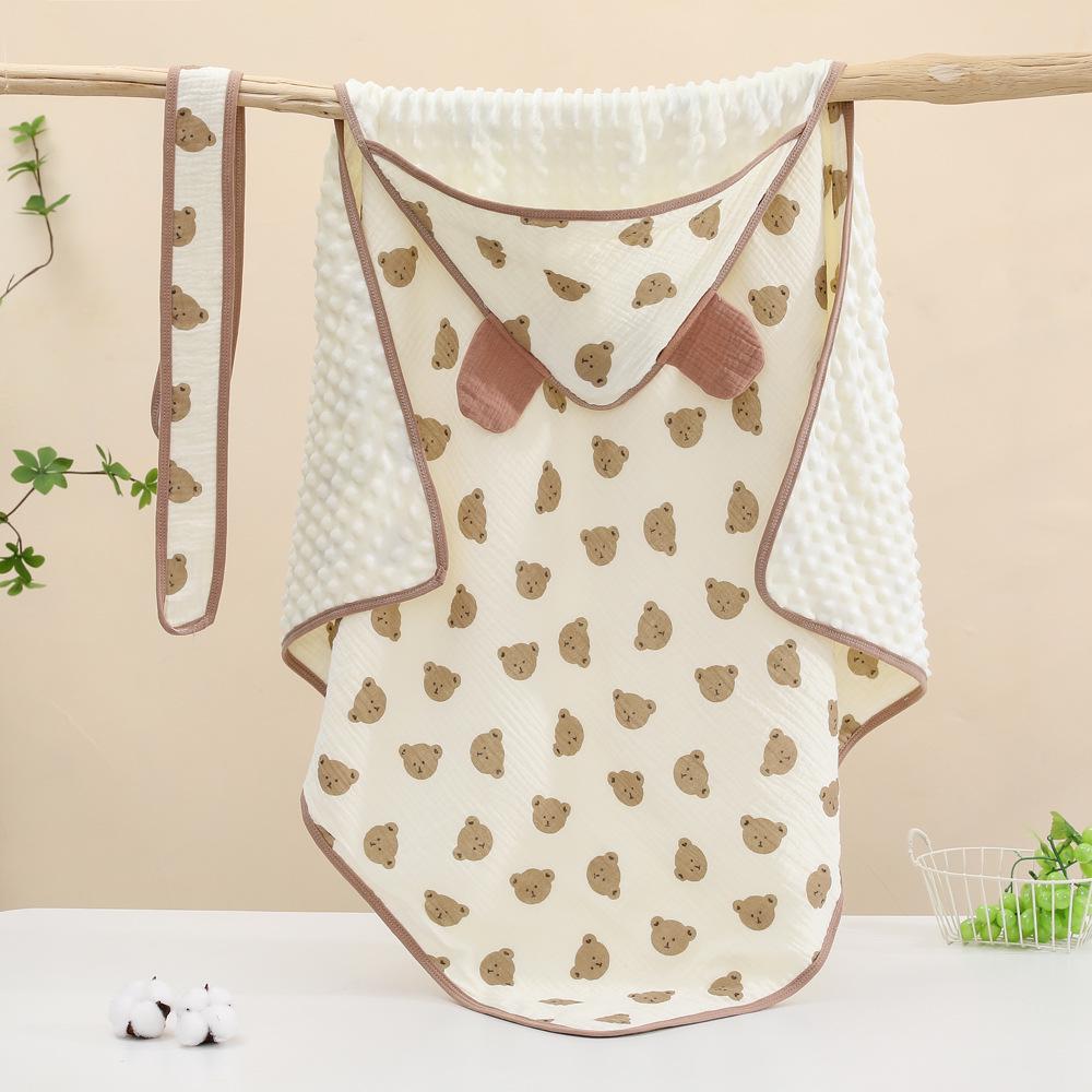 Newborn Lightweight Baby Blanket: Anti-Startle Bean Velvet Quilt for Spring & Autumn