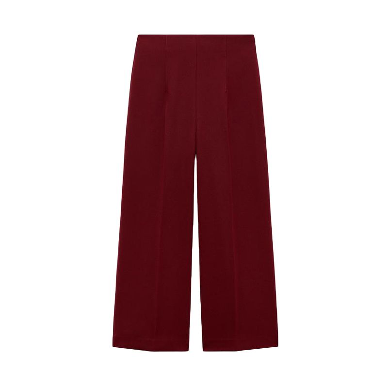 

Spring New Women s Clothing French Commute Style Easiest for Match Simple and Thin High Waist Casual Loose Pants 9633199 Burgundy wine red L