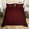 Adult Peoples Grey Black Damask Beding Set Antique Victorian Baroque Soft Duvet Cover Gothic Vintage Floral Beding Exotic Sugar Skul