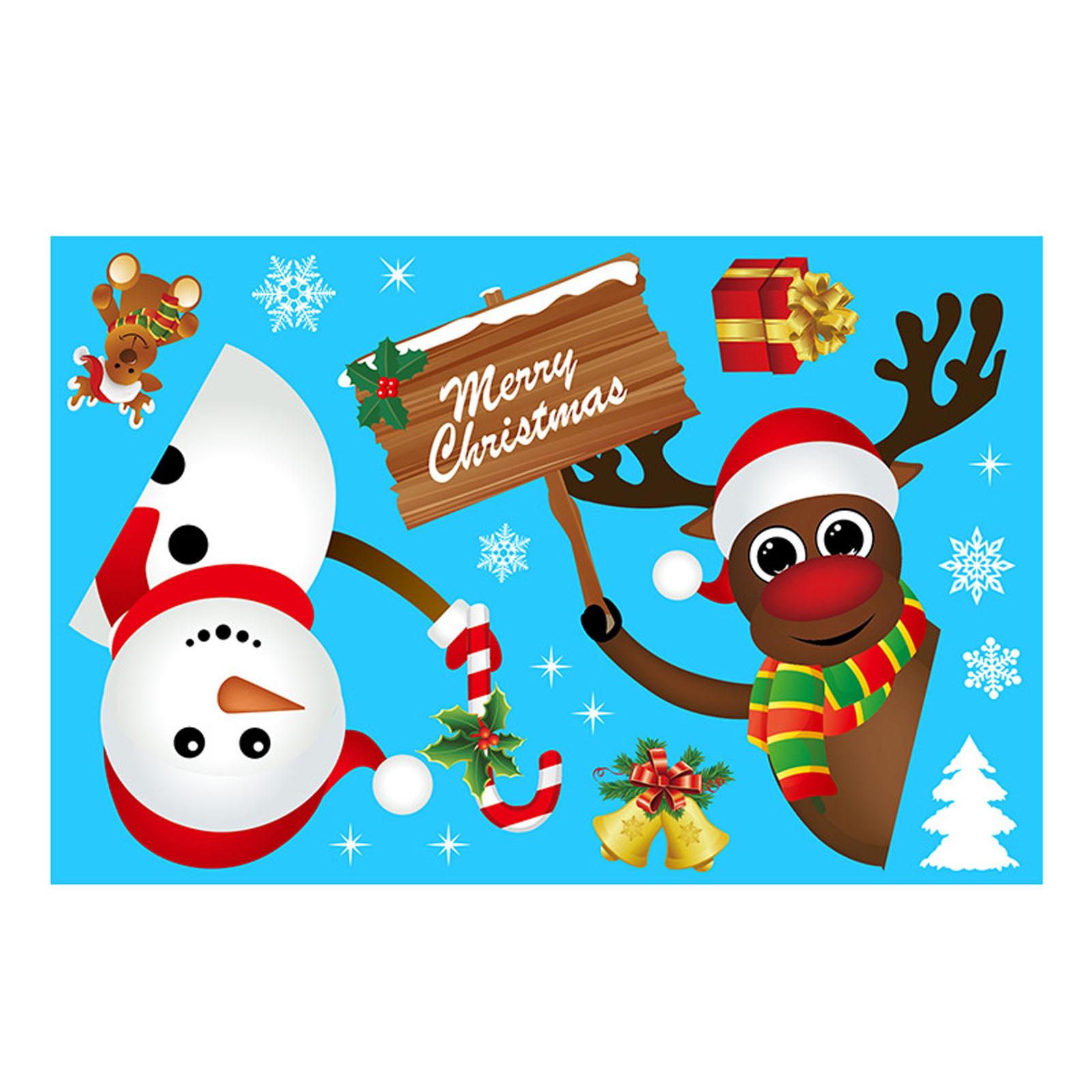 

Электростатические стеклянные наклейки на Рождество и рождественские наклейки на стены