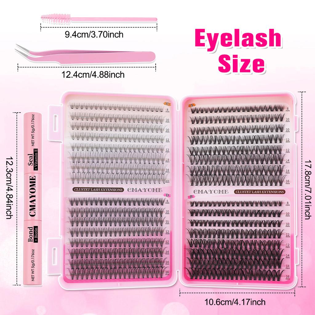 640 Tufts Of D-Curve Single Tufts Of False Eyelashes 8-16Mmdiy Segmented Grafting To Extend Natural Dense Hair