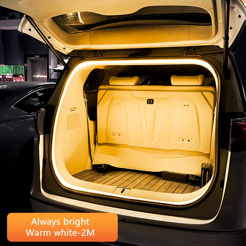 

SEAMETAL Освещение багажника автомобиля Атмосферный свет Модифицированный Универсальный Светодиодная лента для багажника высокой яркости Беспроводной свет для кемпинга на открытом воздухе Stream light Warm 4M