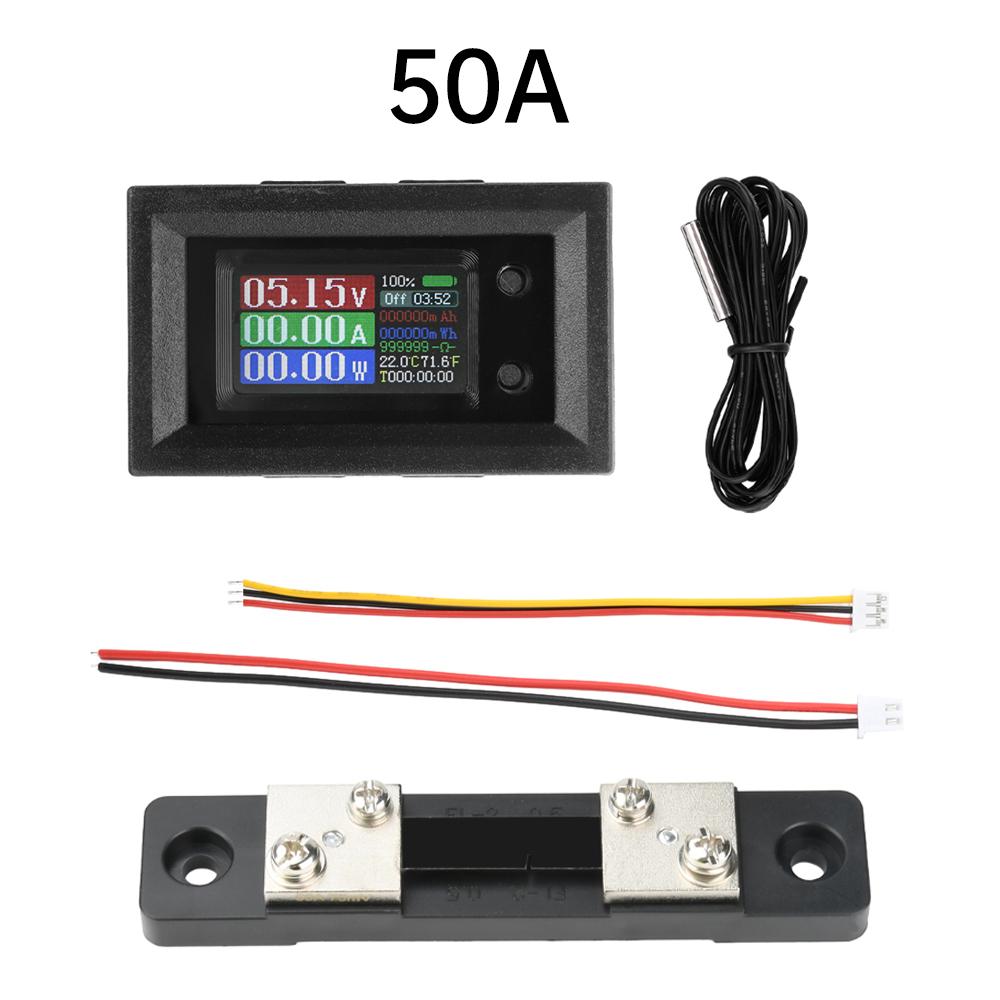 DC 4-30V 9 in 1 10A/50A /100A Voltmeter Ammeter Digital Voltage Current Power Energy Battery Electricity Test Meter Detector