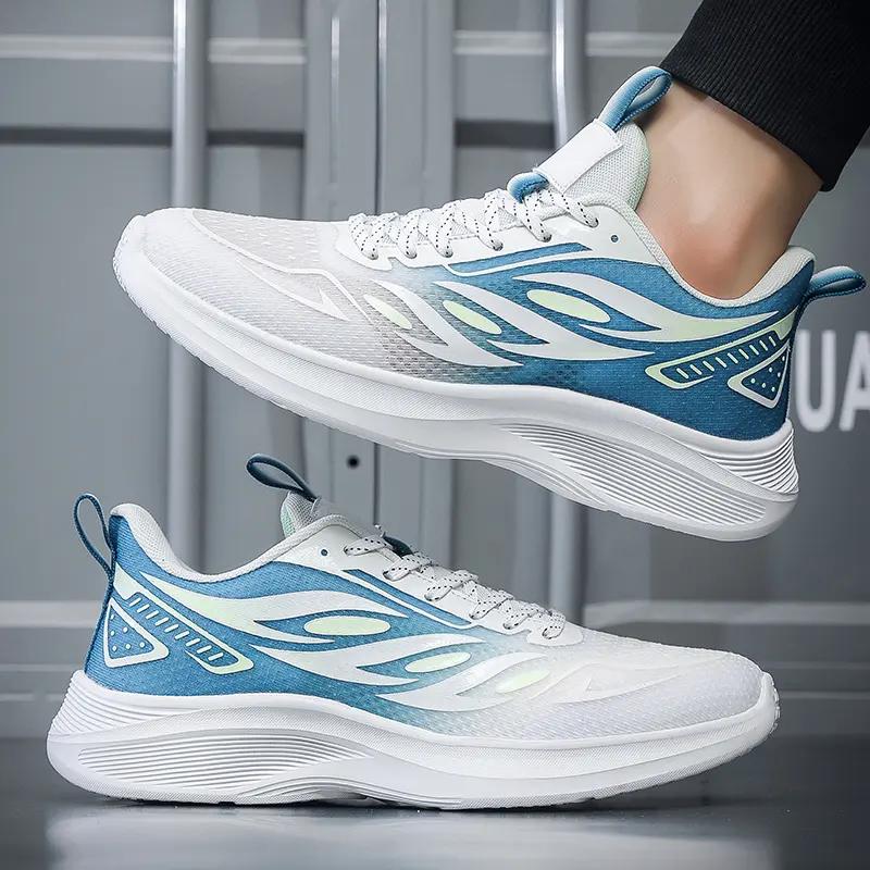 Fashion New Men Running Shoes 50 Male Sneakers Anti-slip Breathable Man Walking Lace Up Soft Casual Lightweight Air Cushion Mesh Tennis