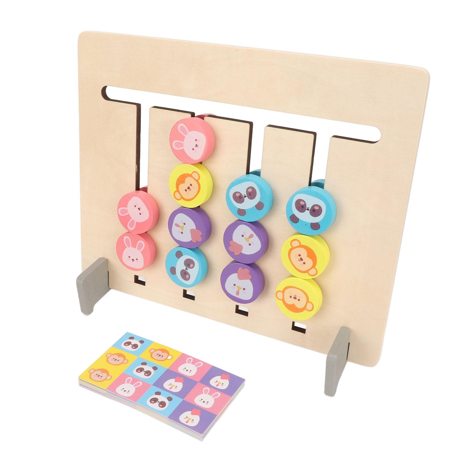 Wooden Block Toy Early Education Four Color Animal Logic Game Intelligence Development Toys