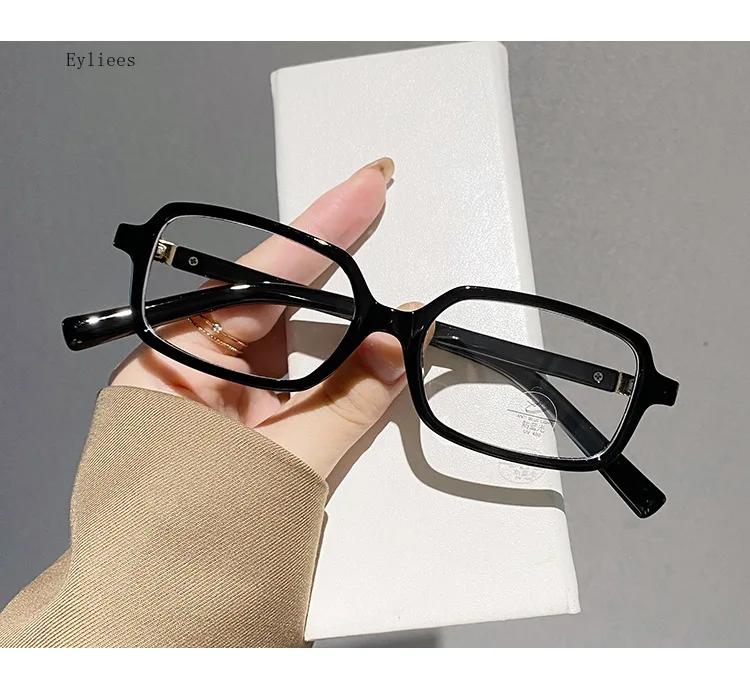 Korean Square Frame Leopard Print Glasses New Black Rectangle Frame Women Men Vintage Fashion Trends Eye Protection Eyewear