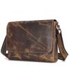 Men's Fashionable Single-shoulder Crossbody Bag, Men's Retro Oil-wax Genuine Leather Messenger Bag