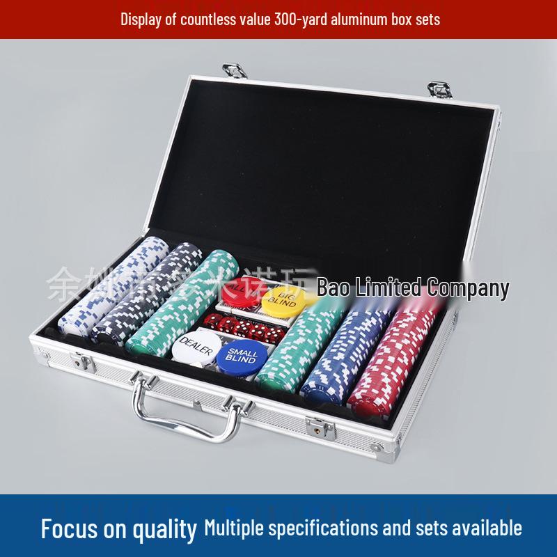 Set da Poker Texas Hold'em da 300 Pezzi: Fiches, Carte e Gettoni per Sala da Gioco e Mahjong