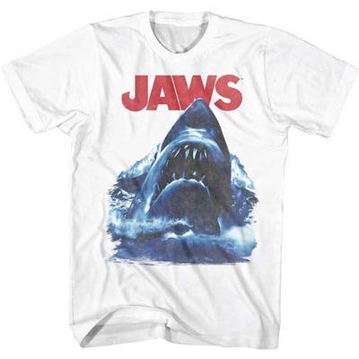 Jaws Tip Slim Fit White Unisex T-shirt