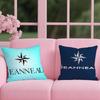 J-JEANNEAU logo Cushion Cover 2-in-1 Reversible Plush Pillow Cover | Car/Sofa/Bed | Perfect Gift