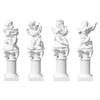 Cherub Statue Mini Greek Column Little Angel Figurine Artwork Small Roman Pillar for Room Bedroom