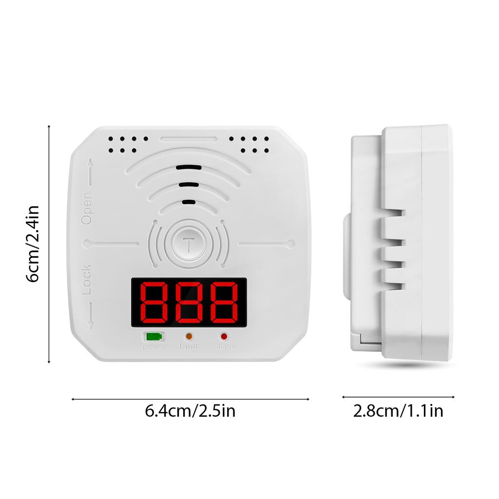 3 Packs Carbon Monoxide Detectors Portable CO Alarm Detector Monitor with LCD Digital Display Sound