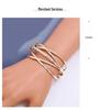 Multi-color Retro Hollow Metal Open Bracelet - European & American Style