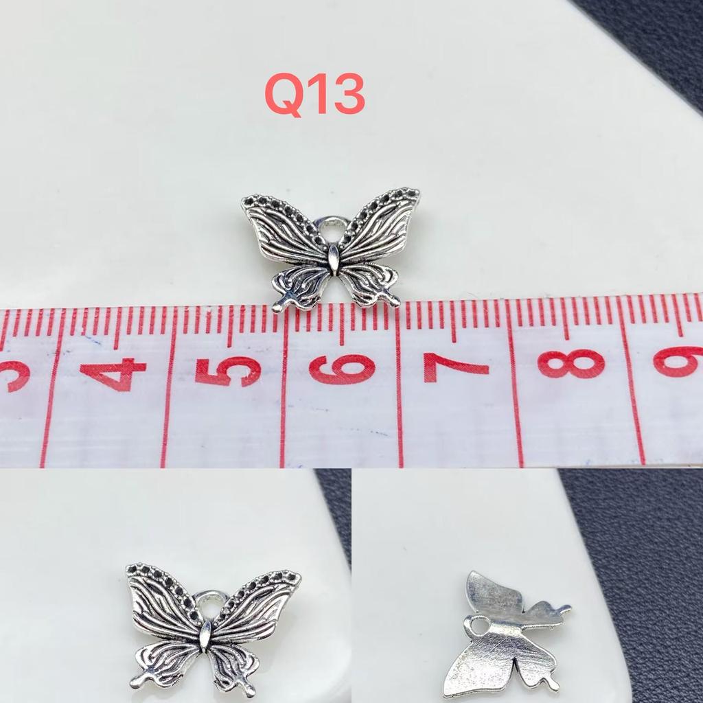 Retro Silver Butterfly & Star Bowknot Flower Alloy Jewelry Nail Gold Metal Accessories