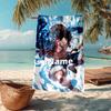 Custom Name Ultra-Soft Beach Towel with One Piece Theme,Ideal for Pool - Camping, Diving - Perfect Travel Essential, Vibrant Beach Towel.