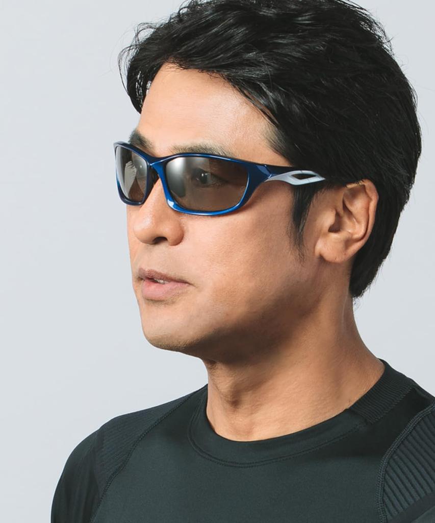 Polarized Photochromic Sunglasses for Men Asian Fit Suitable for Cycling Adjustable Nose Pads UV Protection Sports Sunglasses [Ultra-lightweight