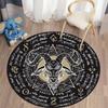 Satan Pattern Round Carpet HD Printing for Living Room Rugs Bedroom Mat Kitchen Carpet Doormat Non-Slip Children Flannel Carpet
