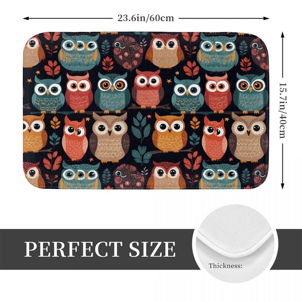 Owl Minimalist Pattern For Printing Non-slip Doormat Floor Mat Carpet Rug for Kitchen Entrance Home Balcony Footpad Mats