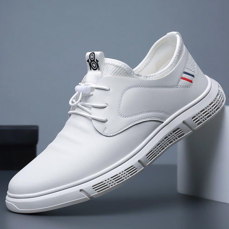 Men's Non Slip Waterproof Kitchen Wear-resistant Black Shoes Work Shoes Casual Work Safety Leather Shoes