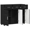FLORIN Sideboard Black 88.5 x 30.5 x 73 cm Engineered Wood