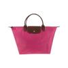 Le Pliage 30 Snap Zipper Closure Short Handle Leather Dumpling Tote Bag Medium Pink Women Tote Bags 1623089P73