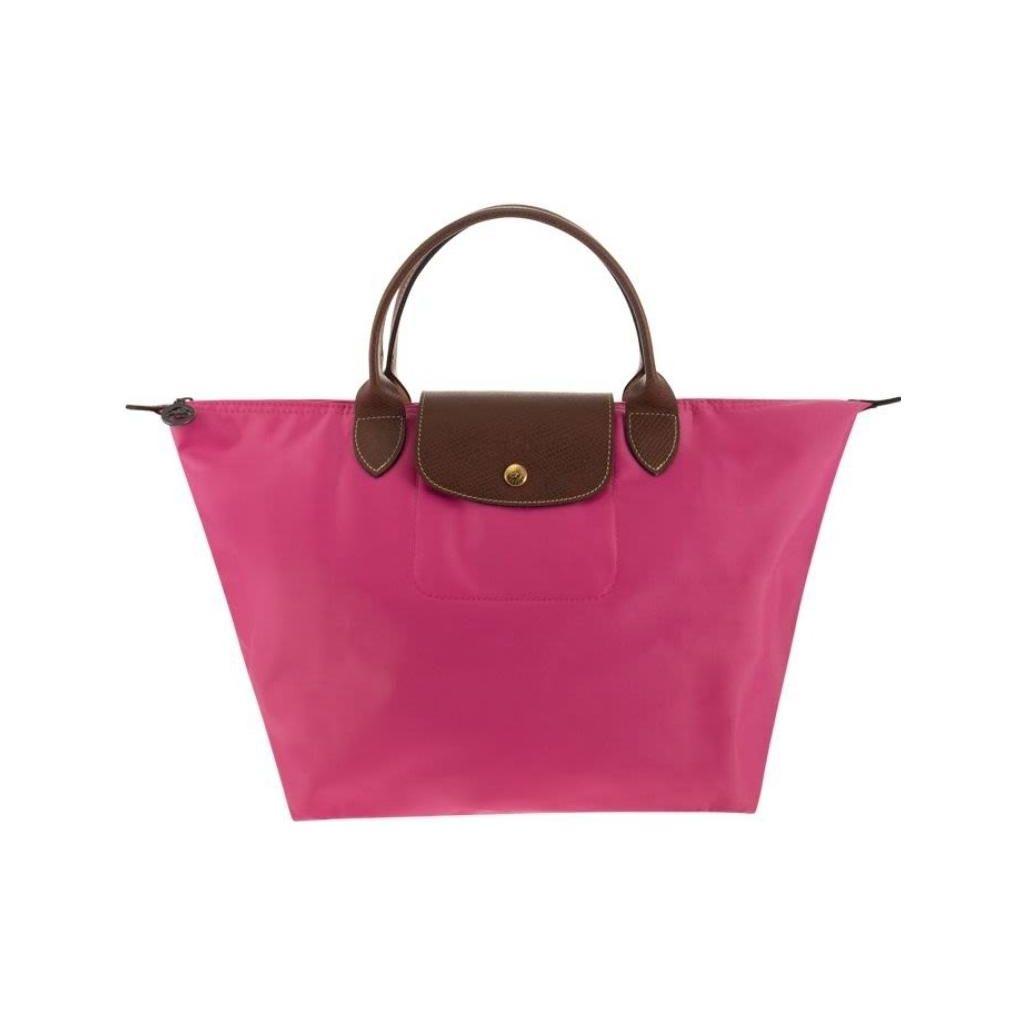 

Longchamp Le Pliage 30 Snap Zipper Closure Short Handle Leather Dumpling Tote Bag Medium Pink Women Tote Bags 1623089P73 Pink