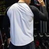 Men Shirt Contrast Colors Breathable Round Neck Soft Spring Top for Jogging