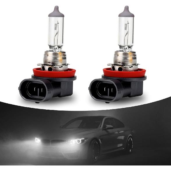 2 PCS Car Halogen Fog Light Bulb, 12V 55W Waterproof Glass Vehicle Spotlights Replacements, Universal Automotive High Beam Lighting Accessories for