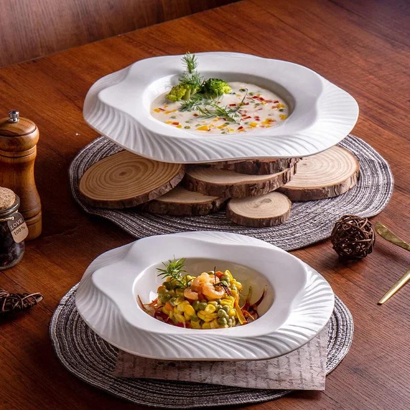 Tableware Modeling Perfect Plate Premium Dessert Concept Dish  Ceramic Special-shaped Cold Dish