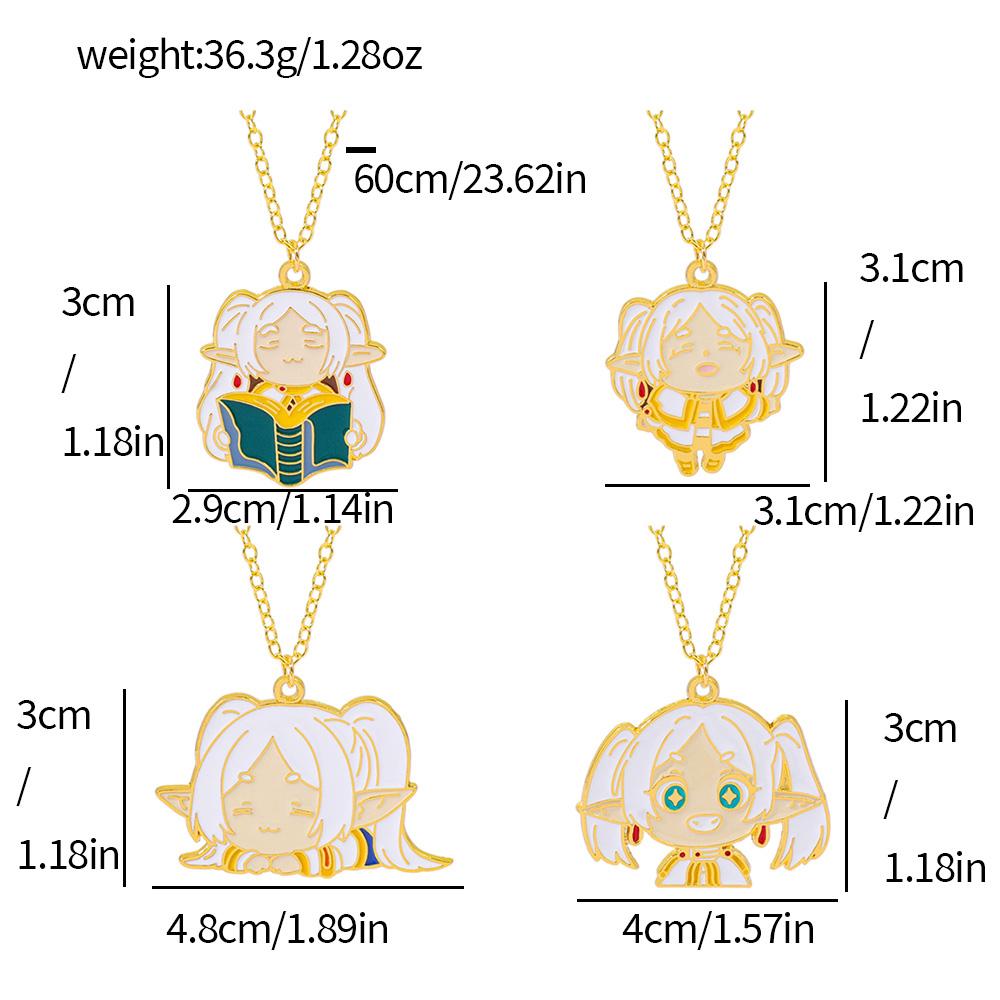 4pcs/set Anime Frieren: Beyond Journey s End Pendant Necklace
