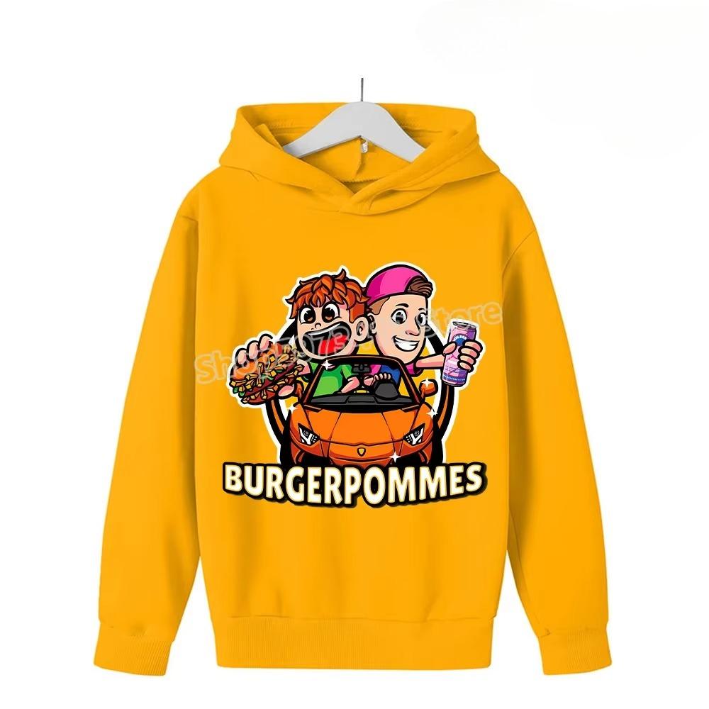 Burgerpommes ICrimax Hoodies Cartoon Print Sweatshirts Kawaii Anime Pullovers Hooded Spring Autumn Hoodie Birthday Gifts