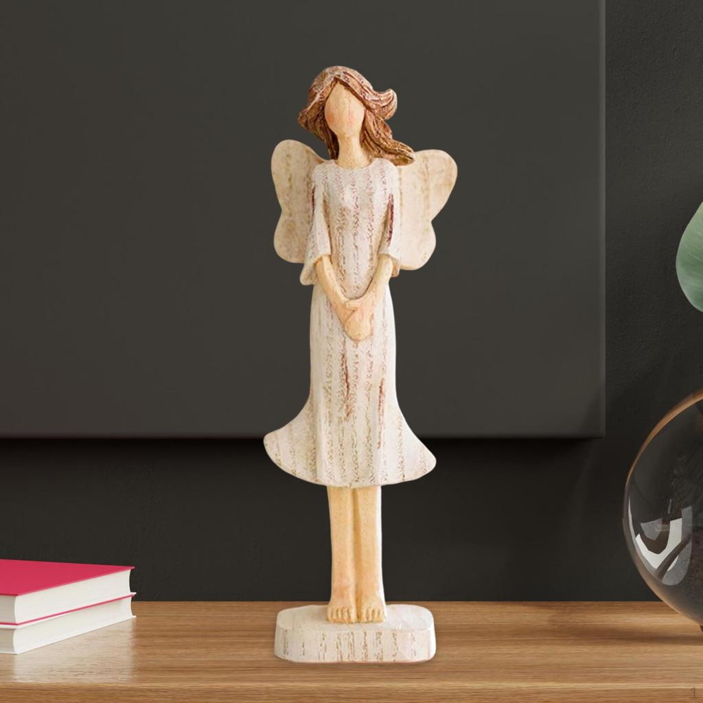 Engel Figur Hand bemalt Ornament dekorative Cherub Figuren für Schrank Tischplatte Bücherregal