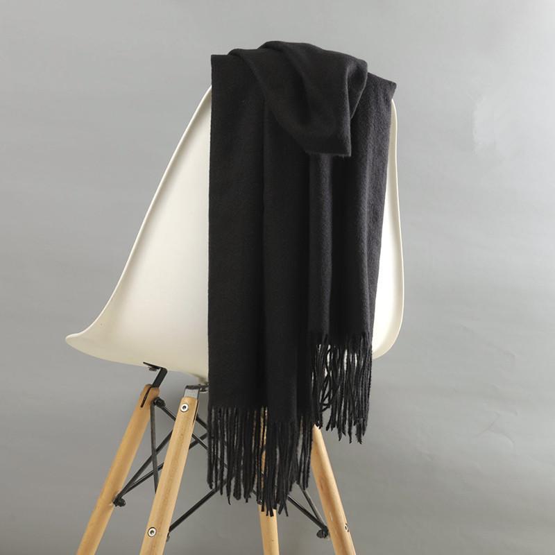 

Red Scarf Women s Autumn and Winter Camel Tassel Warm Wool Cashmere Scarf Winter Long Imitation Cashmere Scarf 200*35cm