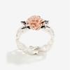 WOSIKATE   CopperWith 14K Rose Gold Plated Flower Ring For Women Fashion Jewellery Vintage Separate Colours Ring