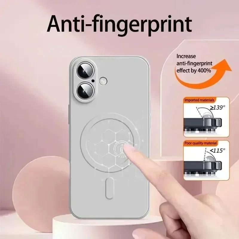 Tekutý silikonový kryt Pro iPhone 16 17 15 14 13 12 11 Pro Max Plus Mini Air Pro Magsafe Magnetické bezdrátové nabíjení Měkký kryt funda