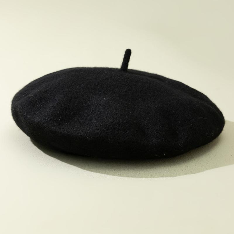 1pc Women's Solid Color Knit Beret, Elegant Japanese Style, Suitable For Daily Travel And Shopping Vintage Casual