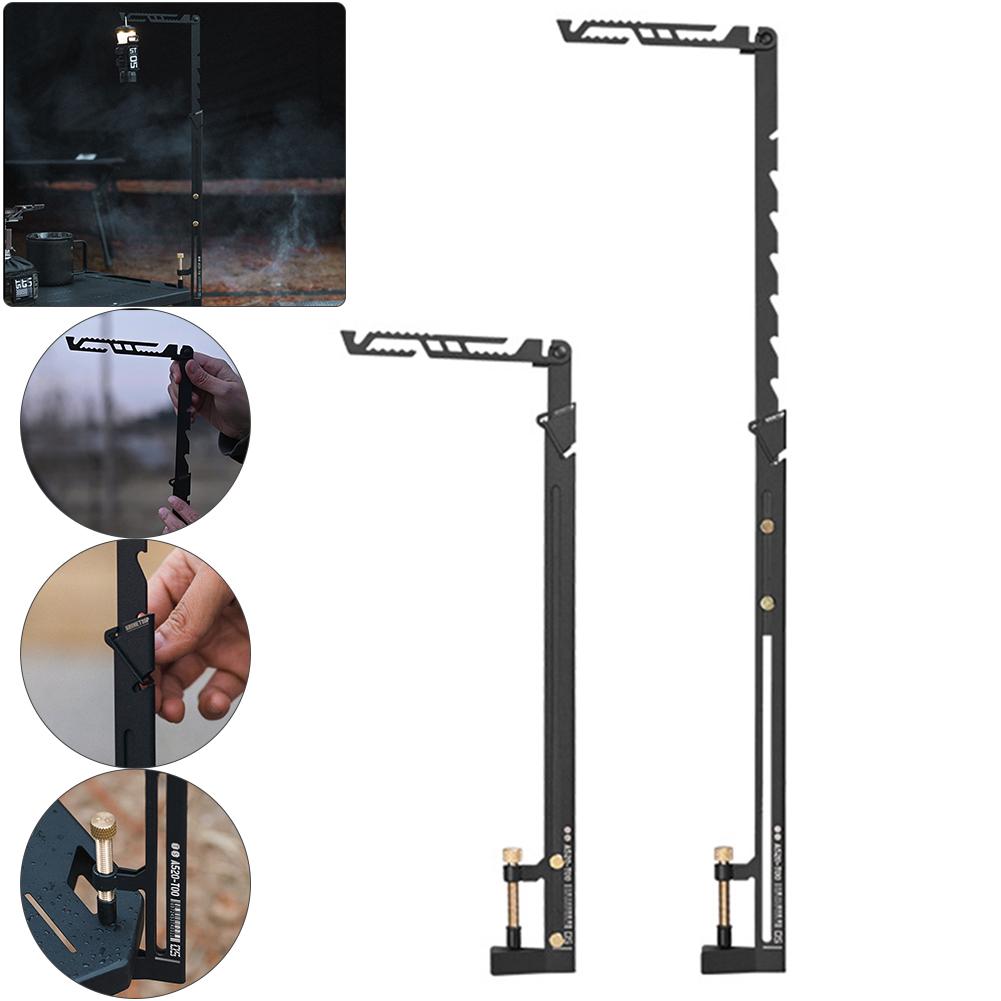 Folding Table Lantern hanger Camping Lantern Stand Stainless Steel Portable Folding Lamp Pole for Table Thickness Less Than 28mm